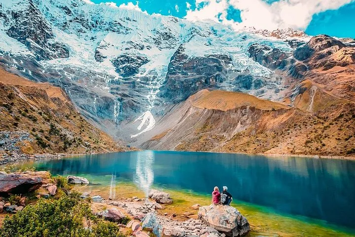 Turquoise Humantay Lake on a 2-day Salkantay trek tour, a short Salkantay trek tour from Cusco, Peru